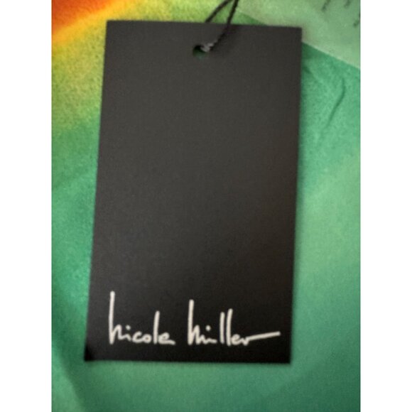 Womens Size Large Nicole Miller Sleeveless Rainbow Striped Top Blouse Lrg L - Picture 8 of 11